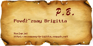 Povázsay Brigitta névjegykártya