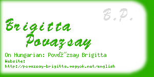 brigitta povazsay business card